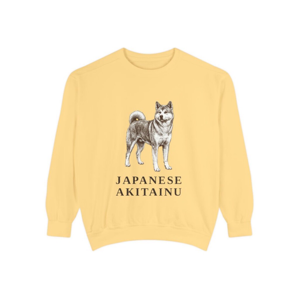 Japanese Akitainu Sweatshirt, Butter, front view