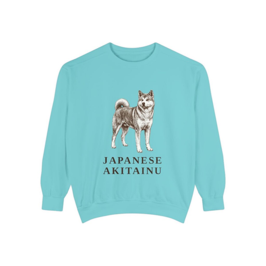 Japanese Akitainu Sweatshirt, Chalky Mint, front view