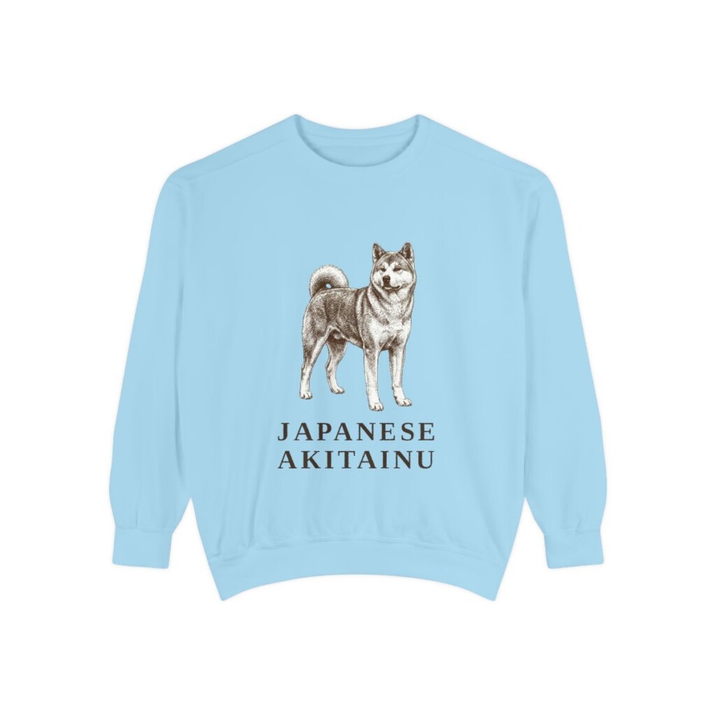 Japanese Akitainu Sweatshirt, Chambray, front view
