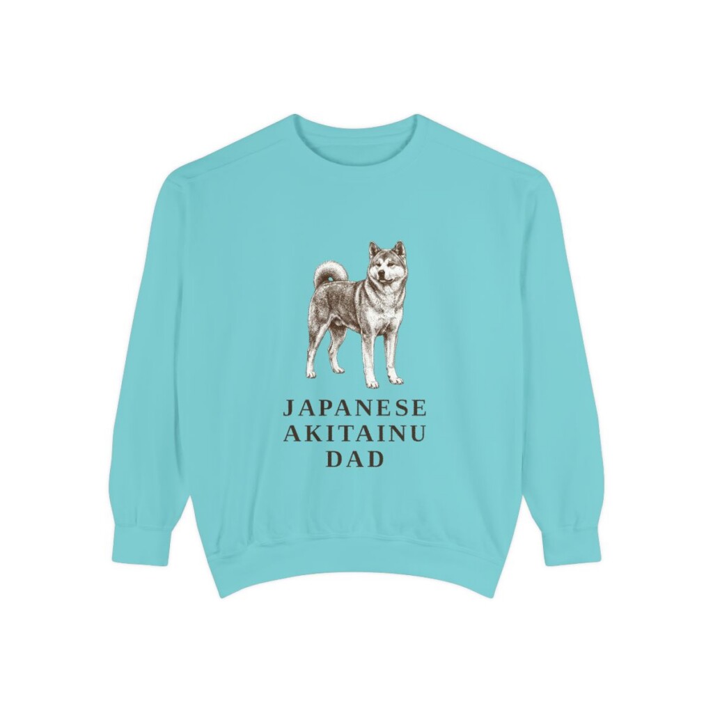 japanese-akitainu-sweatshirt-dad-chalky-mint Japanese Akitainu Dad Sweatshirt, Chalky Mint, front view