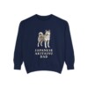 japanese-akitainu-sweatshirt-dad-true-navy Japanese Akitainu Dad Sweatshirt, True Navy, front view