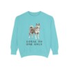 Japanese Akitainu Humor Sweatshirt, Chalky Mint, front view