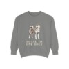 Japanese Akitainu Humor Sweatshirt, Grey, front view
