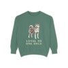 Japanese Akitainu Humor Sweatshirt, Light Green, front view