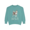 Japanese Akitainu Humor Sweatshirt, Seafoam, front view