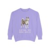 Japanese Akitainu Humor Sweatshirt, Violet, front view