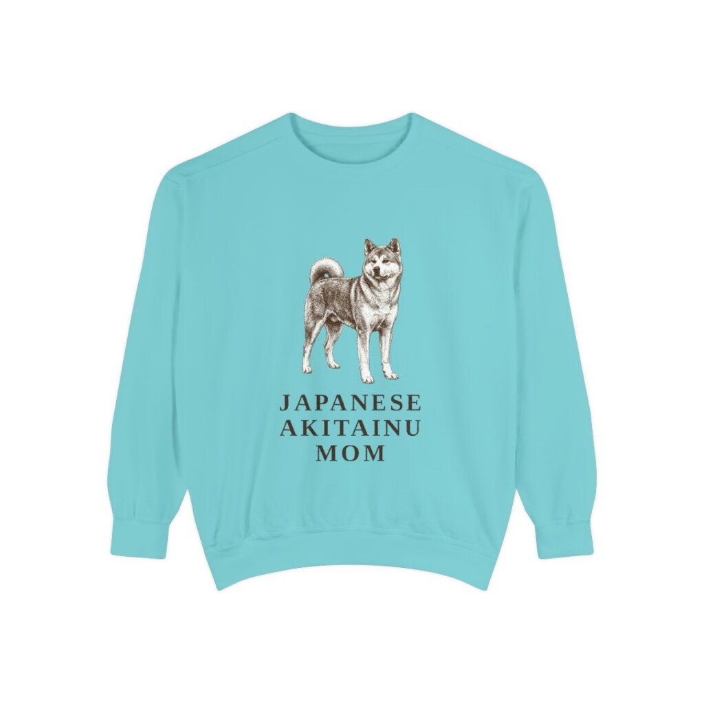 Japanese Akitainu Mom Sweatshirt, Chalky Mint, front view