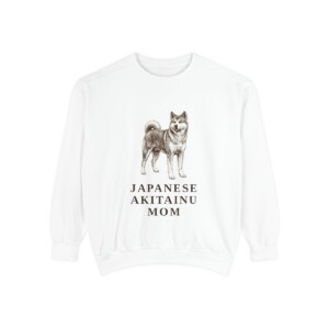 Japanese Akitainu Mom Sweatshirt, White, front view
