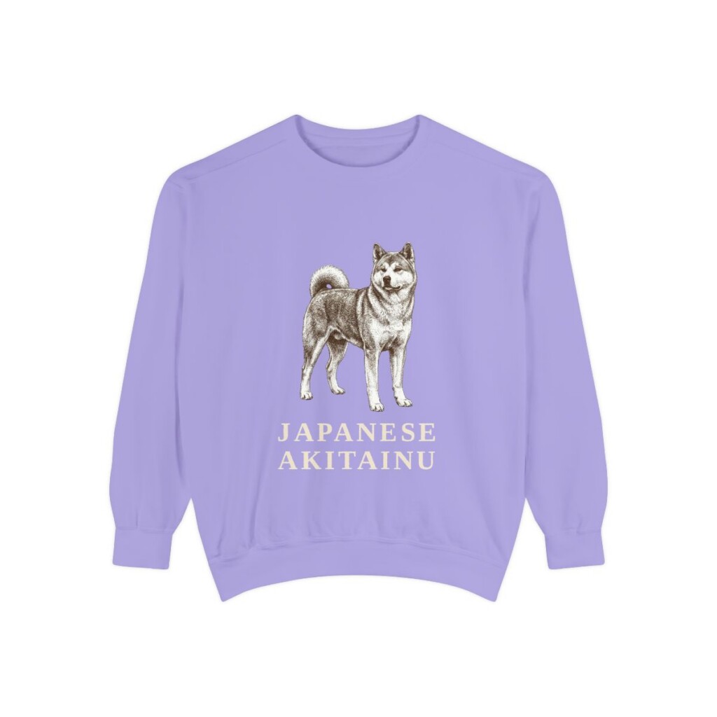 Japanese Akitainu Sweatshirt, Violet, front view