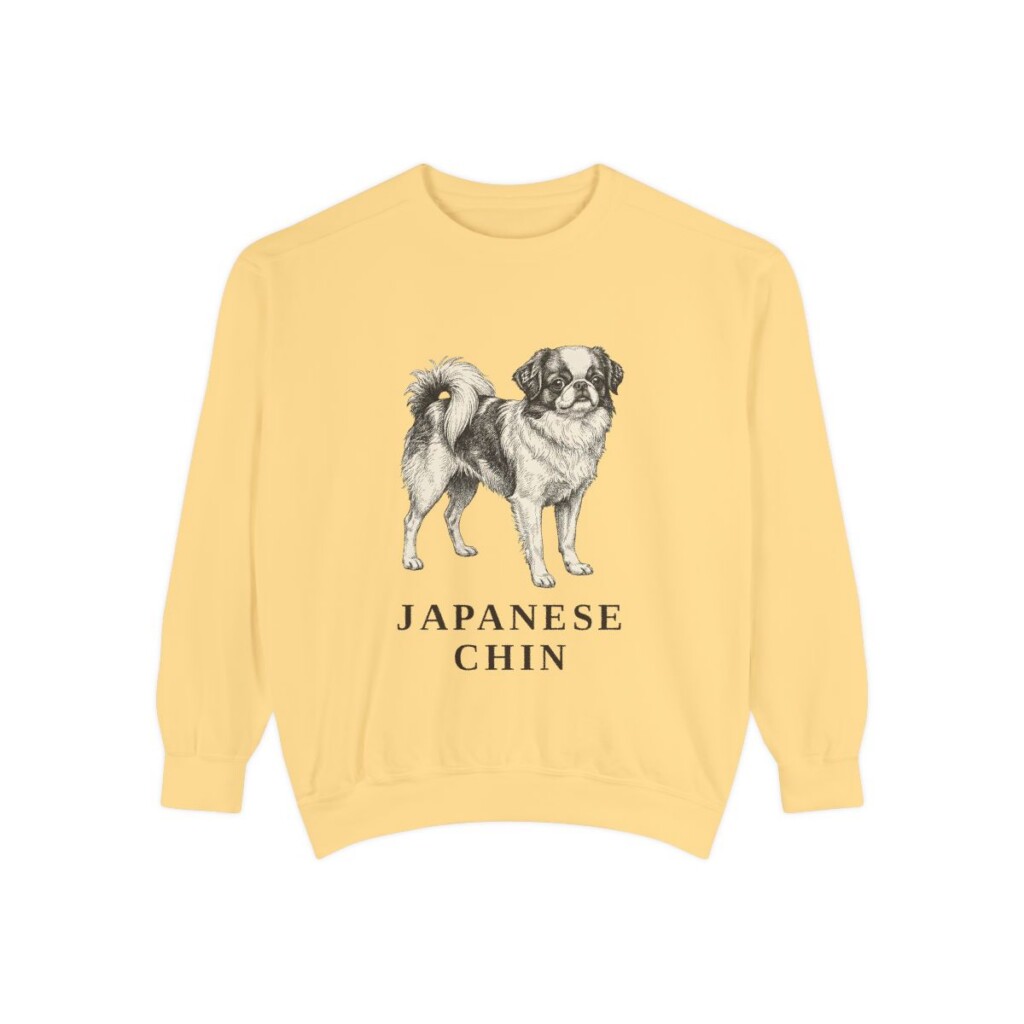 Japanese Chin Sweatshirt, Butter, front view