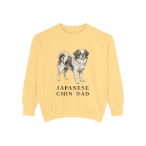 Japanese Chin Dad Sweatshirt, Butter, front view