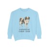 japanese-chin-sweatshirt-dad-chambray Japanese Chin Dad Sweatshirt, Chambray, front view