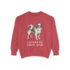 japanese-chin-sweatshirt-dad-crimson Japanese Chin Dad Sweatshirt, Crimson, front view