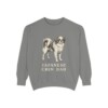 japanese-chin-sweatshirt-dad-grey Japanese Chin Dad Sweatshirt, Grey, front view