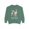 japanese-chin-sweatshirt-dad-light-green Japanese Chin Dad Sweatshirt, Light Green, front view