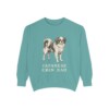 japanese-chin-sweatshirt-dad-seafoam Japanese Chin Dad Sweatshirt, Seafoam, front view