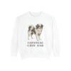 japanese-chin-sweatshirt-dad-white Japanese Chin Dad Sweatshirt, White, front view