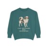 japanese-chin-sweatshirt-humor-blue-spruce Japanese Chin Humor Sweatshirt, Blue Spruce, front view