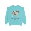 japanese-chin-sweatshirt-humor-chalky-mint Japanese Chin Humor Sweatshirt, Chalky Mint, front view