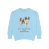 japanese-chin-sweatshirt-humor-chambray Japanese Chin Humor Sweatshirt, Chambray, front view