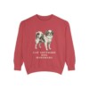 japanese-chin-sweatshirt-humor-crimson Japanese Chin Humor Sweatshirt, Crimson, front view
