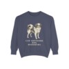 japanese-chin-sweatshirt-humor-denim Japanese Chin Humor Sweatshirt, Denim, front view