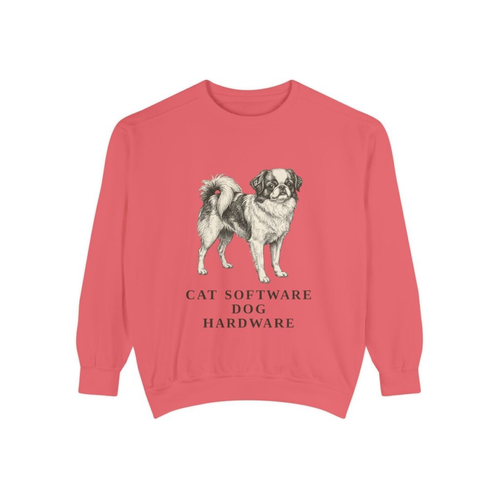 japanese-chin-sweatshirt-humor-watermelon Japanese Chin Humor Sweatshirt, Watermelon, front view