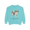 Japanese Chin Latin Sweatshirt, Chalky Mint, front view