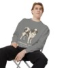 Japanese Chin Latin Sweatshirt, Grey, person 1 context