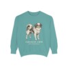 Japanese Chin Latin Sweatshirt, Seafoam, front view