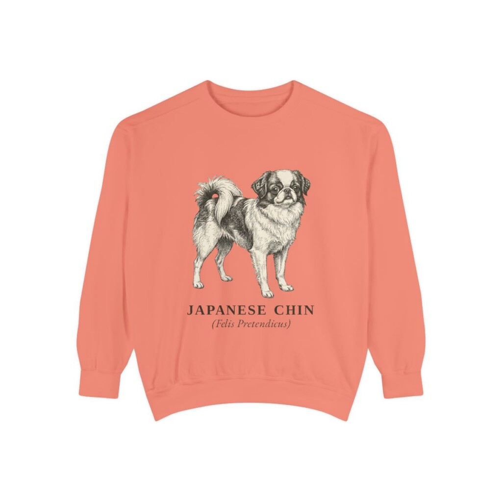 Japanese Chin Latin Sweatshirt, Terracotta, front view