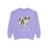Japanese Chin Latin Sweatshirt, Violet, front view