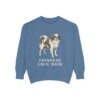 Japanese Chin Mom Sweatshirt, Blue Jean, front view