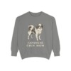 Japanese Chin Mom Sweatshirt, Grey, front view