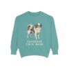 Japanese Chin Mom Sweatshirt, Seafoam, front view