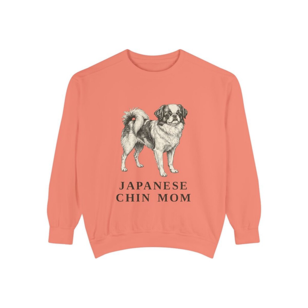 Japanese Chin Mom Sweatshirt, Terracotta, front view