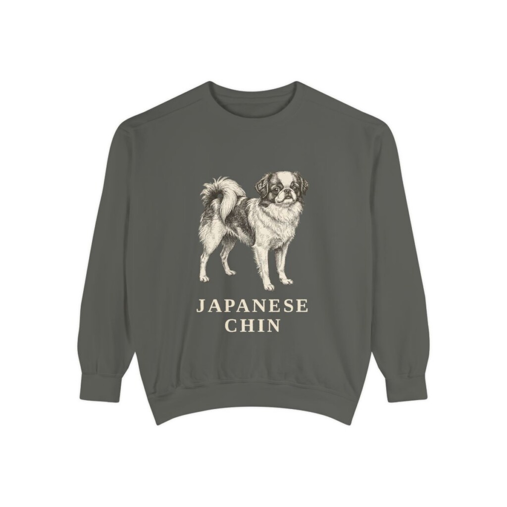 Japanese Chin Sweatshirt, Pepper, front view