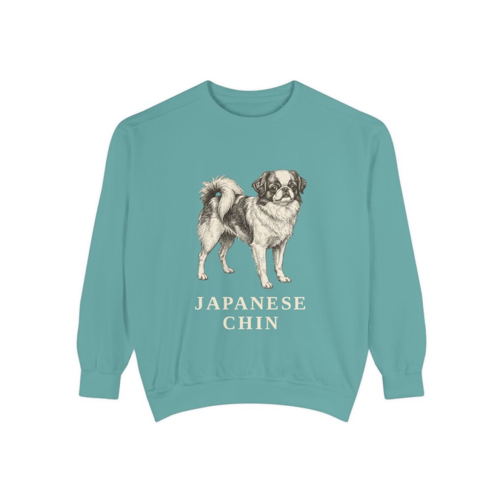 Japanese Chin Sweatshirt, Seafoam, front view