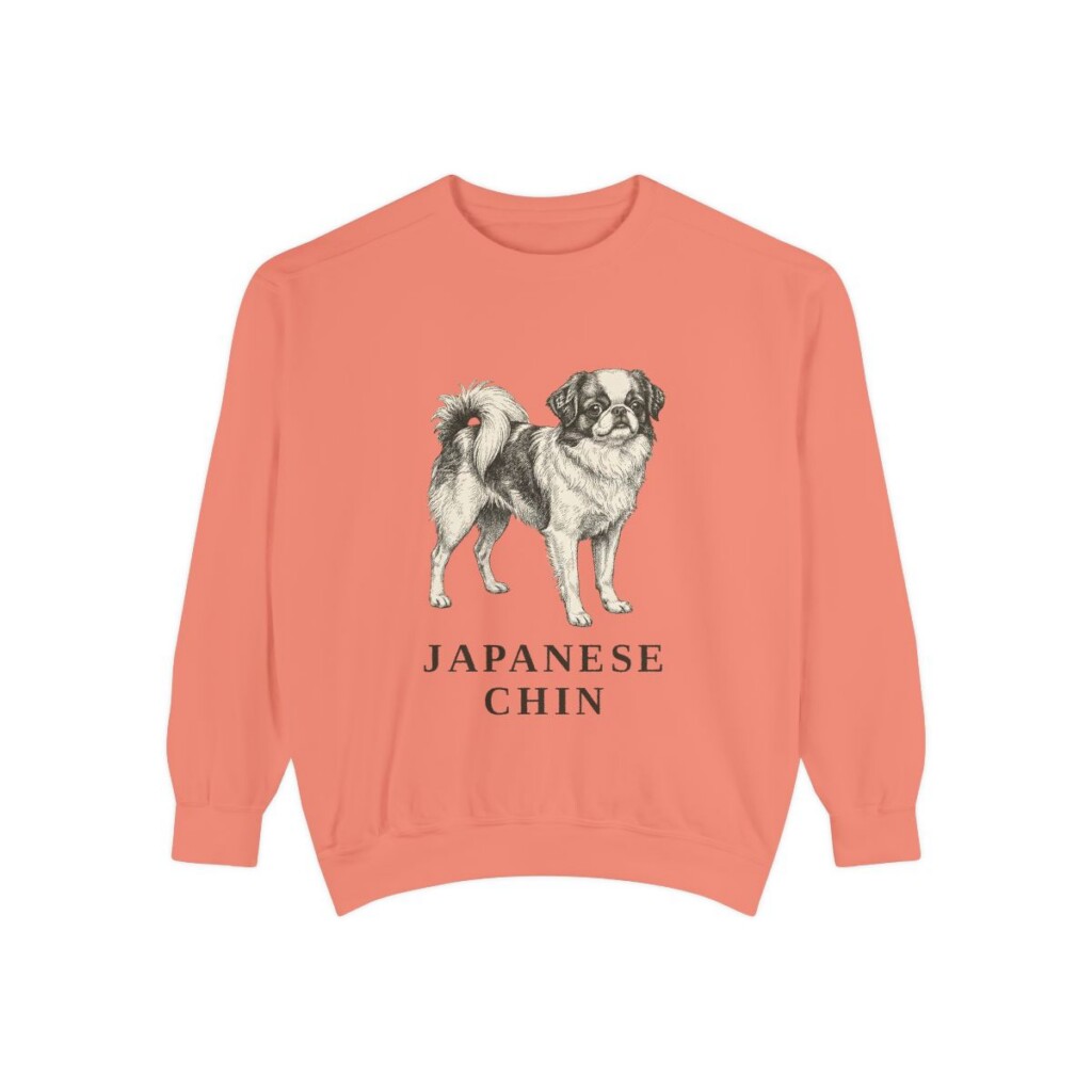 Japanese Chin Sweatshirt, Terracotta, front view