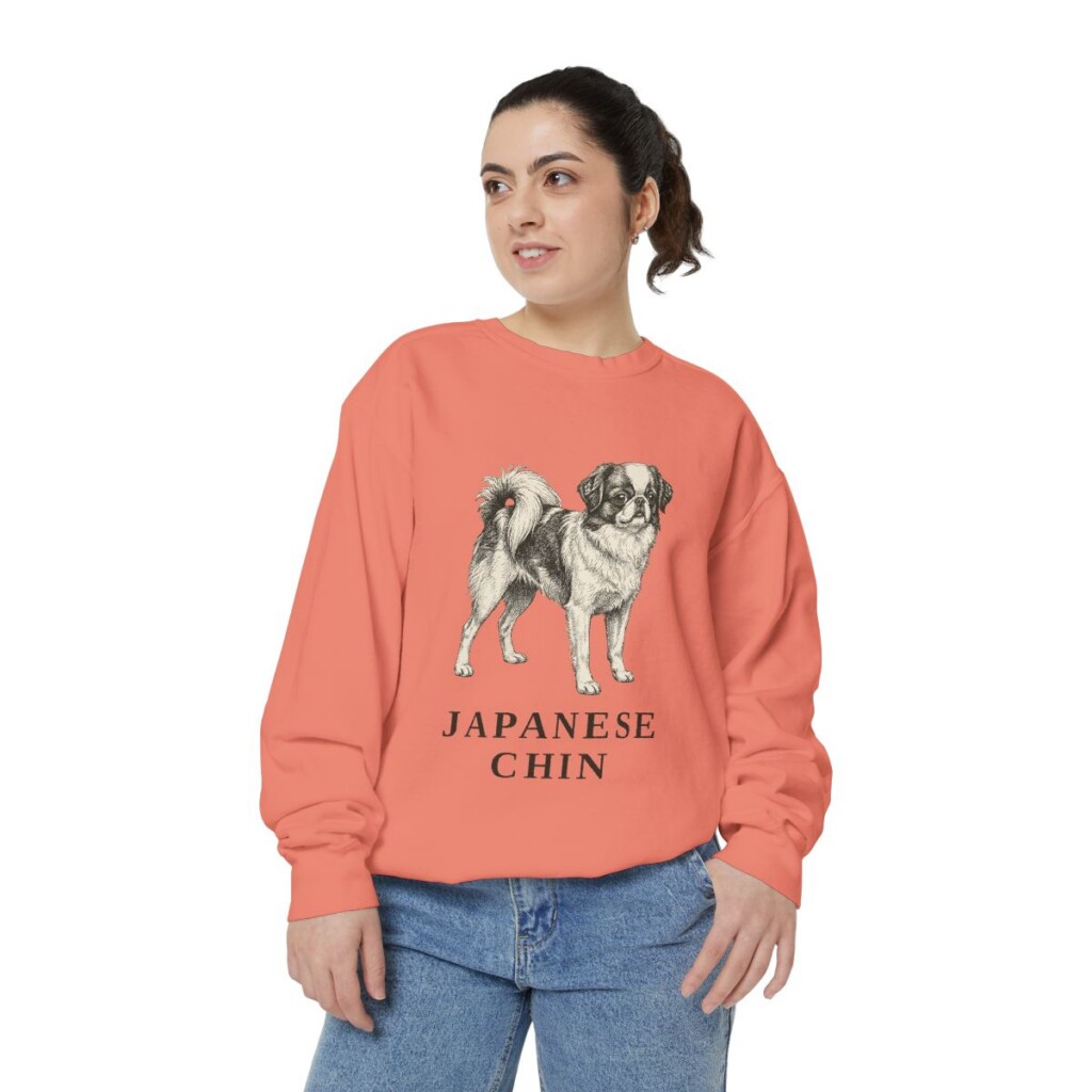 Japanese Chin Sweatshirt, Terracotta, person 2 front
