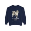 Japanese Chin Sweatshirt, True Navy, front view