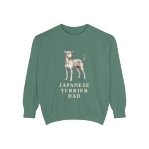 Japanese Terrier Dad Sweatshirt, Light Green, front view