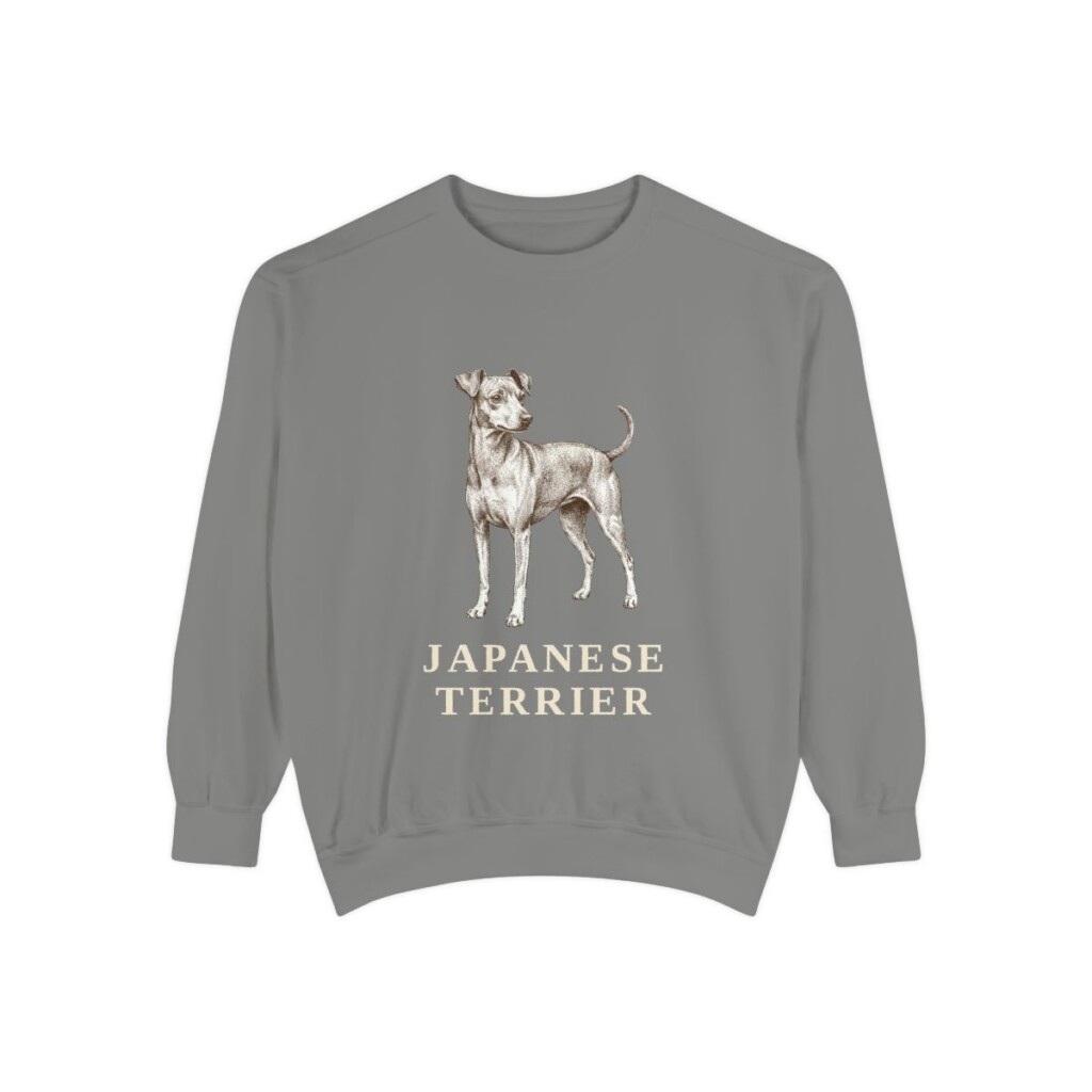 Japanese Terrier Sweatshirt, Grey, front view