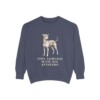 Japanese Terrier Humor Sweatshirt, Denim, front view