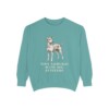 Japanese Terrier Humor Sweatshirt, Seafoam, front view