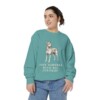 Japanese Terrier Humor Sweatshirt, Seafoam, person 2 front