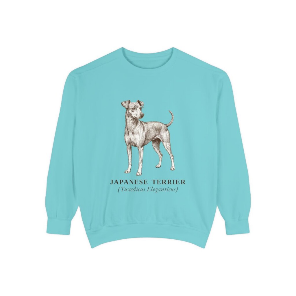 Japanese Terrier Latin Sweatshirt, Chalky Mint, front view