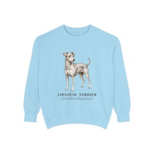 Japanese Terrier Latin Sweatshirt, Chambray, front view