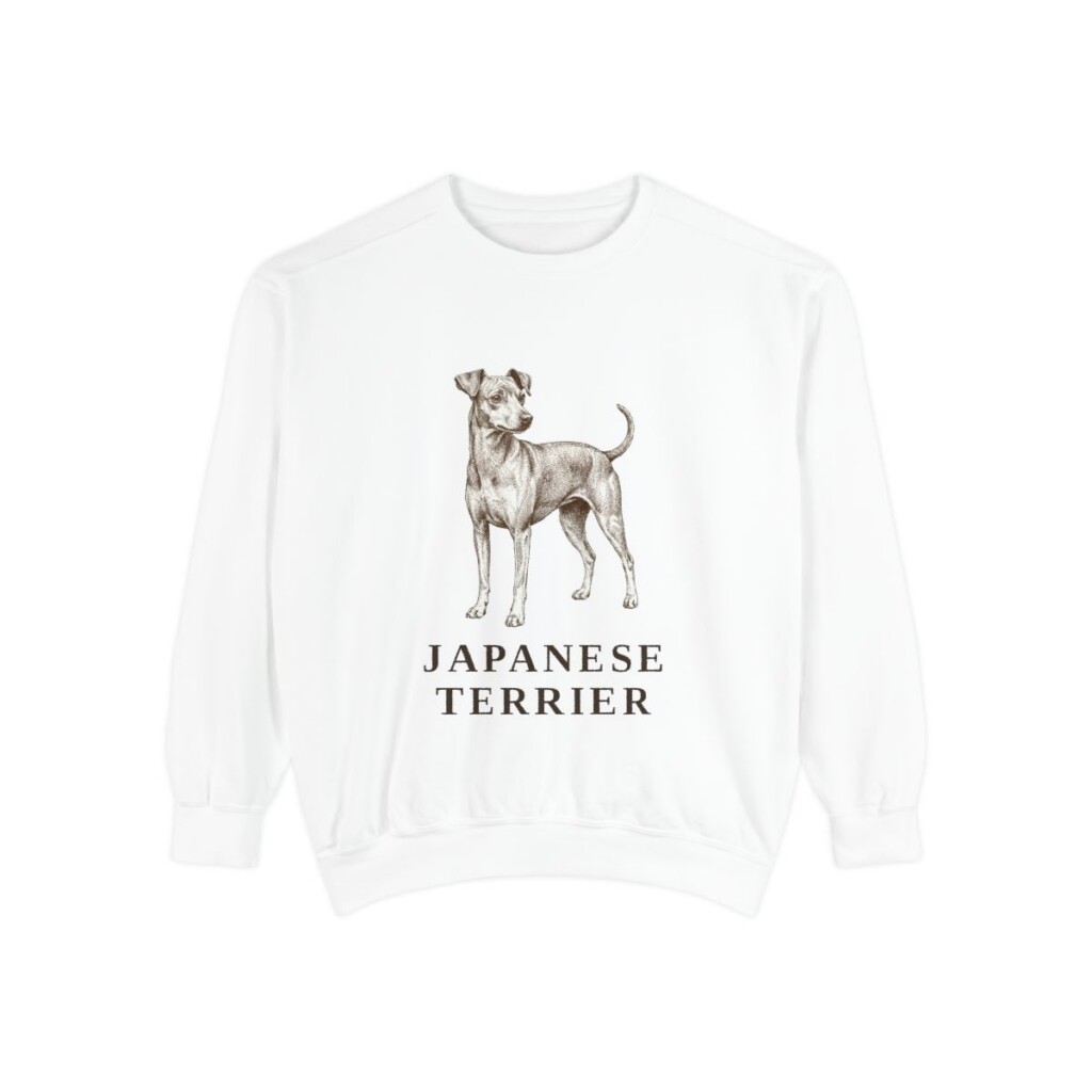 Japanese Terrier Sweatshirt, White, front view
