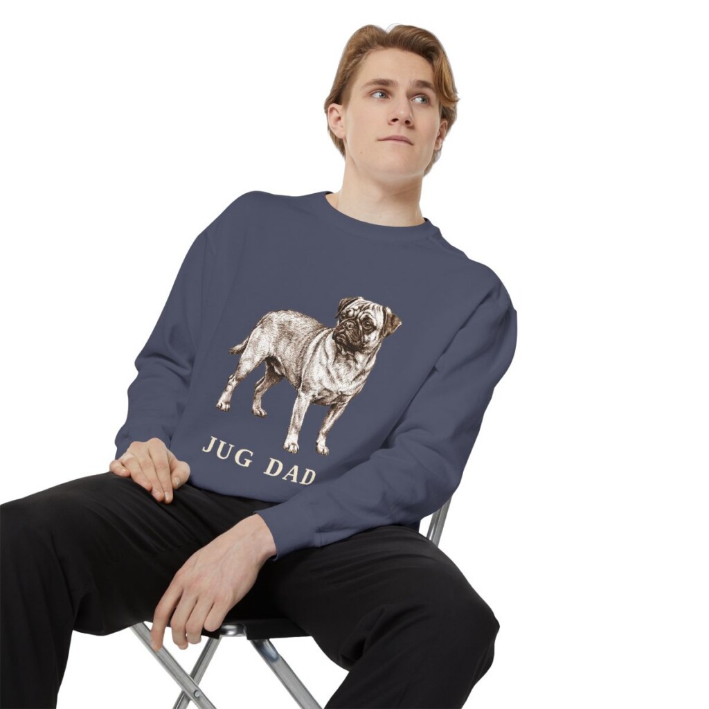 Jug Dad Sweatshirt, Denim, person 1 context